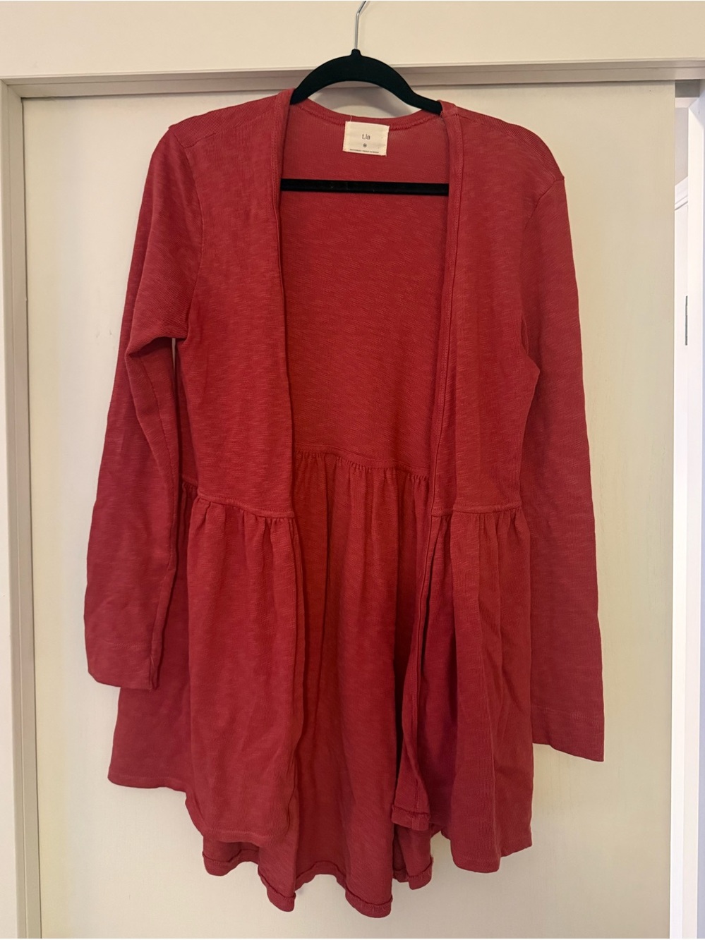 T.La Coral Knit Open-Front Cardigan